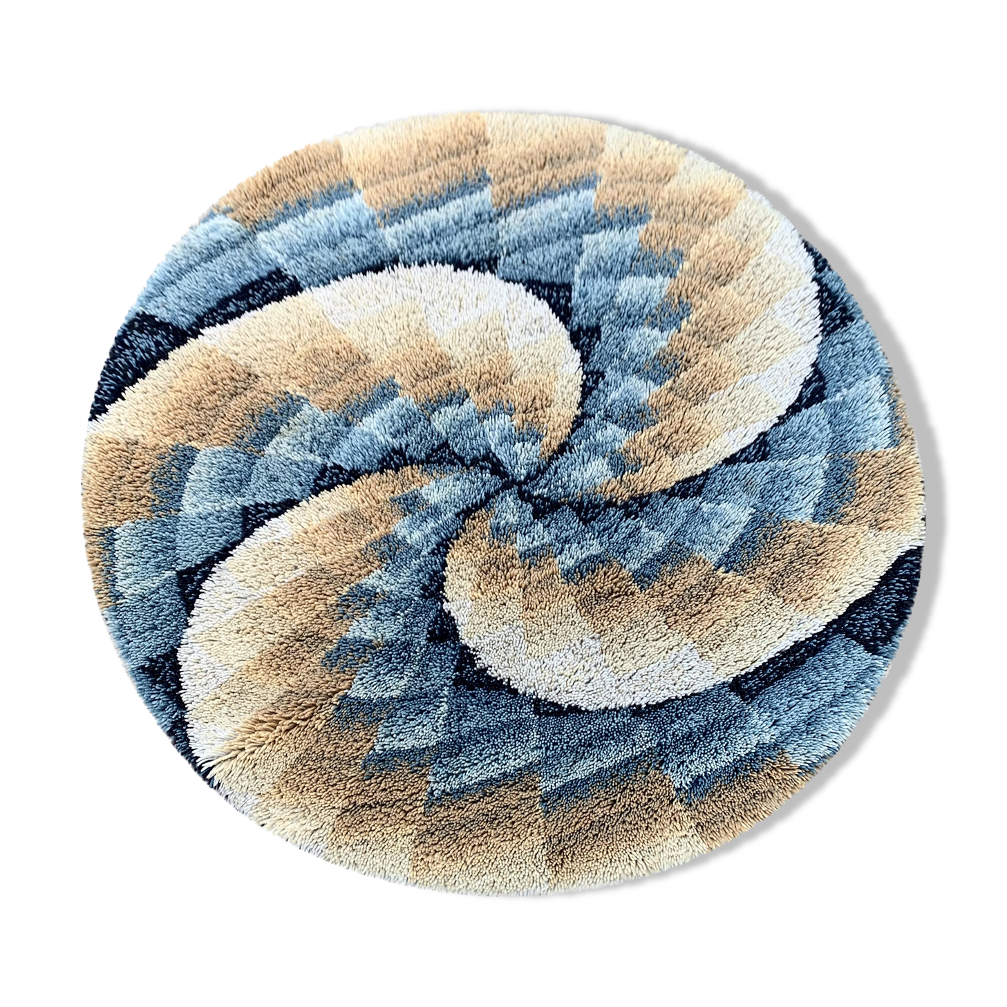 Round vintage carpet 135cm