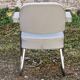 Set of 2 chairs and 1 armchair from the 70s in chrome metal and faux leather.