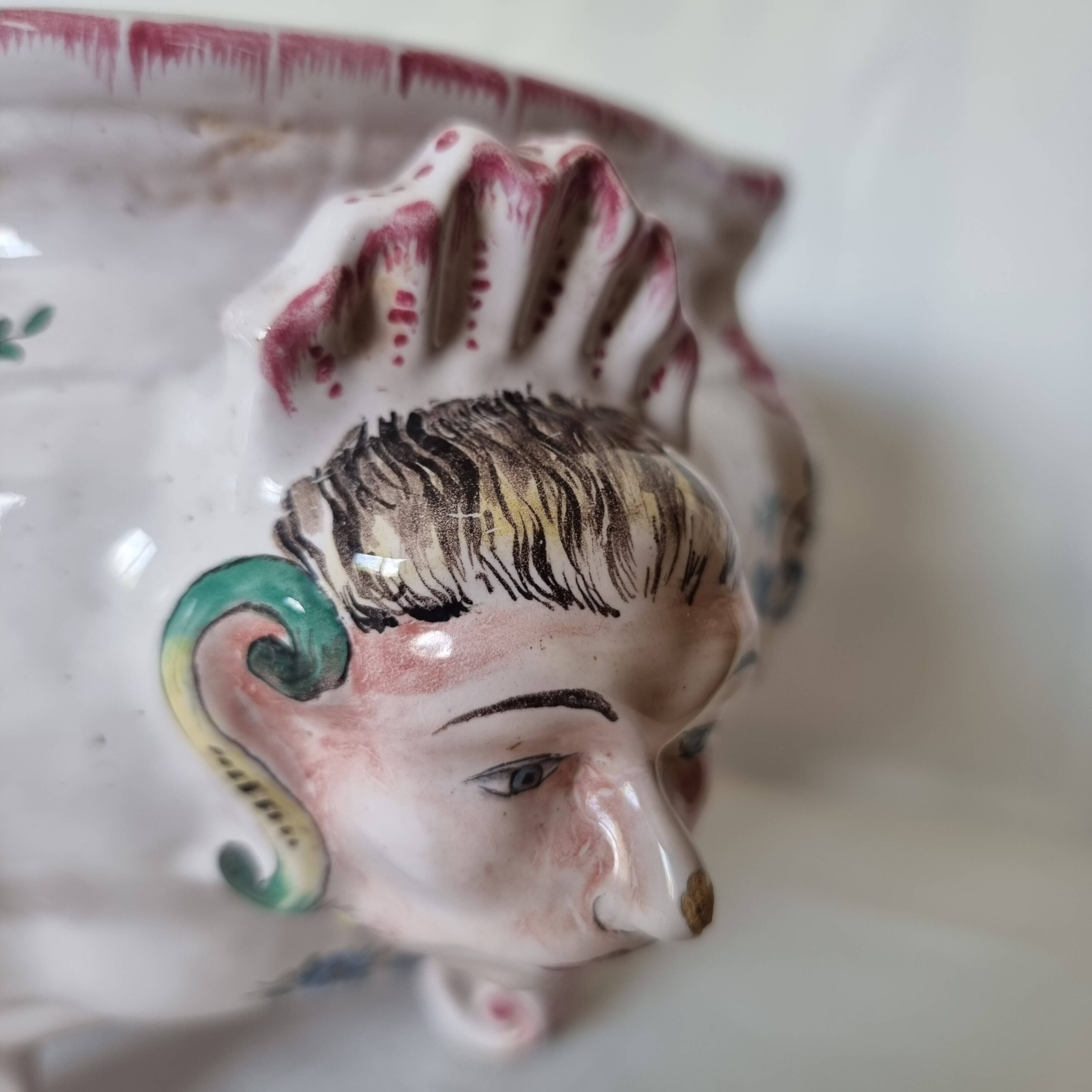 Antique 18th century Marseille earthenware planter by Veuve Perr