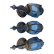 3 appliques laiton et verre