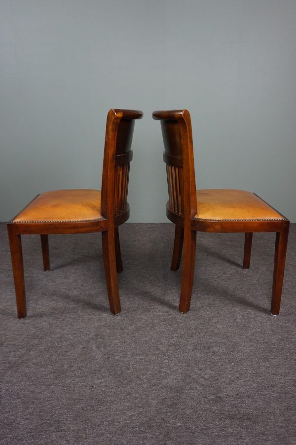 Set of 6 leather dining chairs