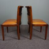 Set of 6 leather dining chairs