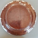 Plate end 19th Au Coq Poteries of the chapel of Pots Charente-maritime