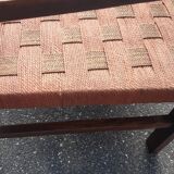 Braided rope and oak armchairs 50