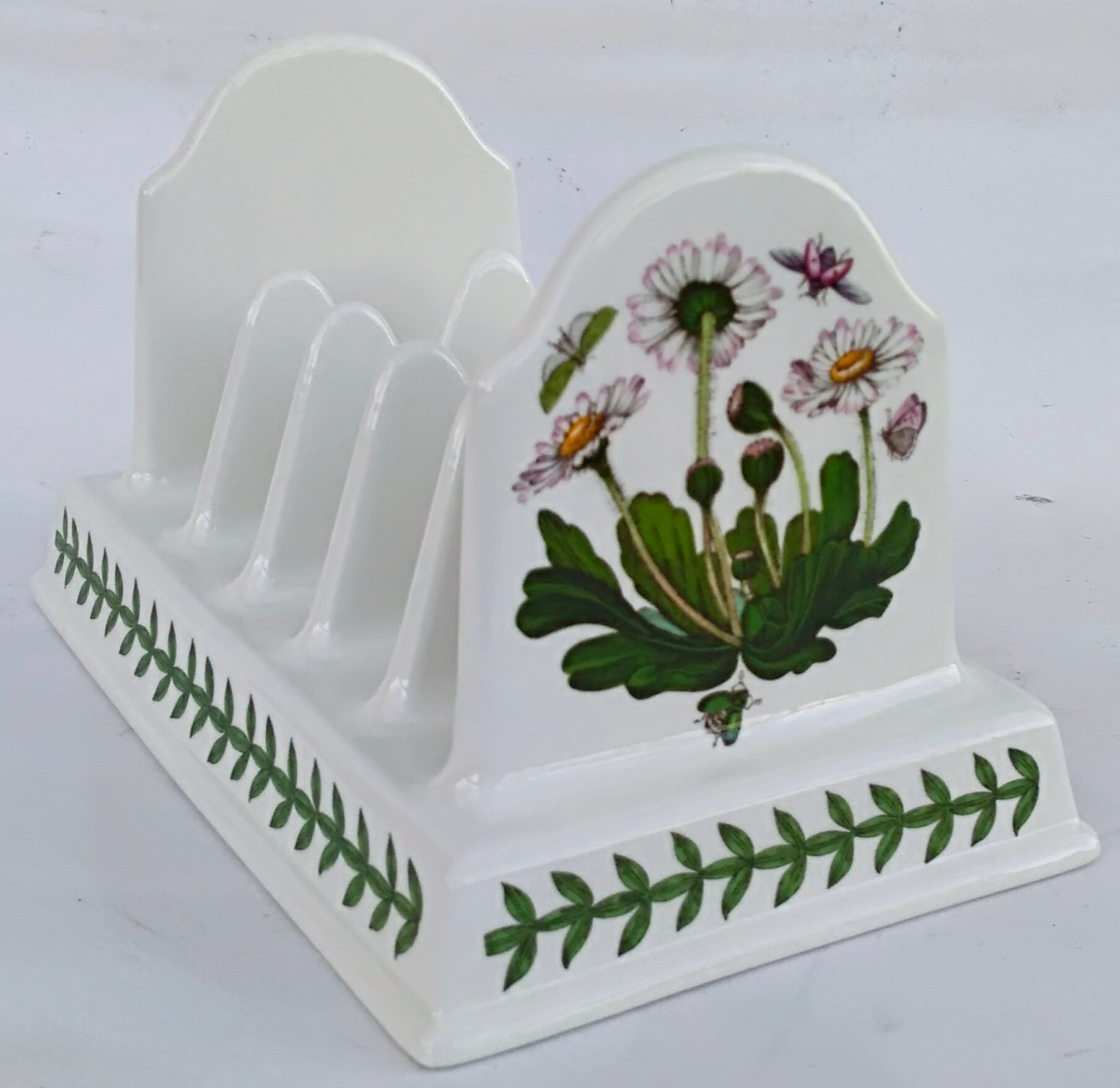 Toast holder earthenware portmeirion made in england décor botanic garden