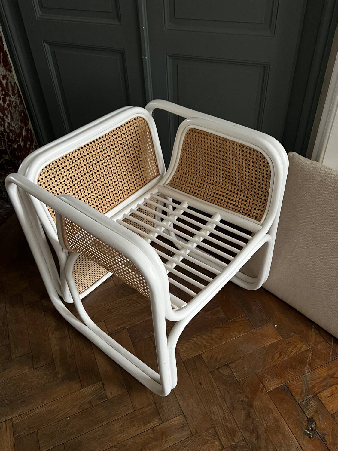 Fauteuil rotin et cannage