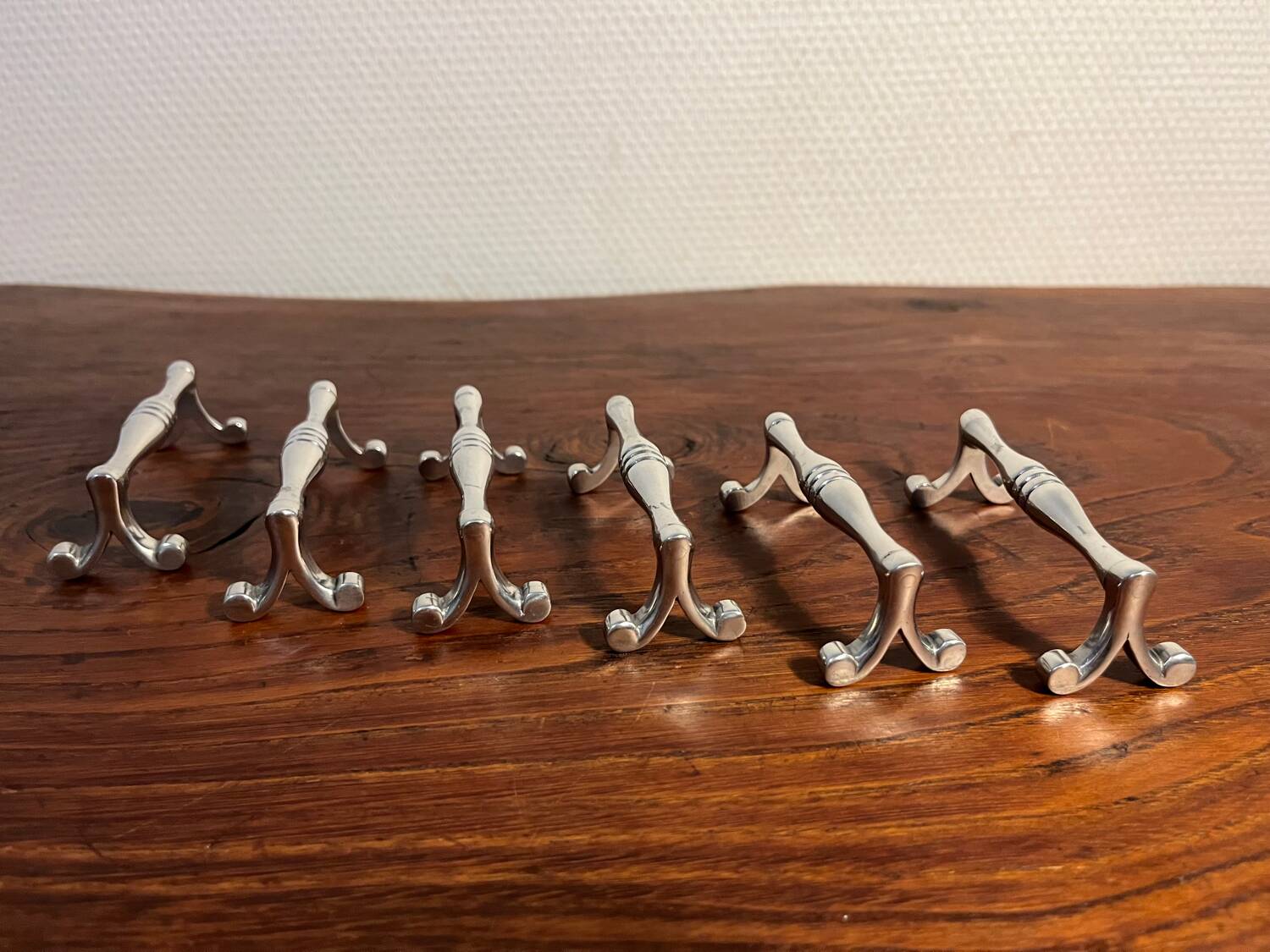 Silver metal knife cutlery holder, 80s design