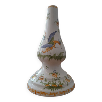 Earthenware lamp base from Moustiers