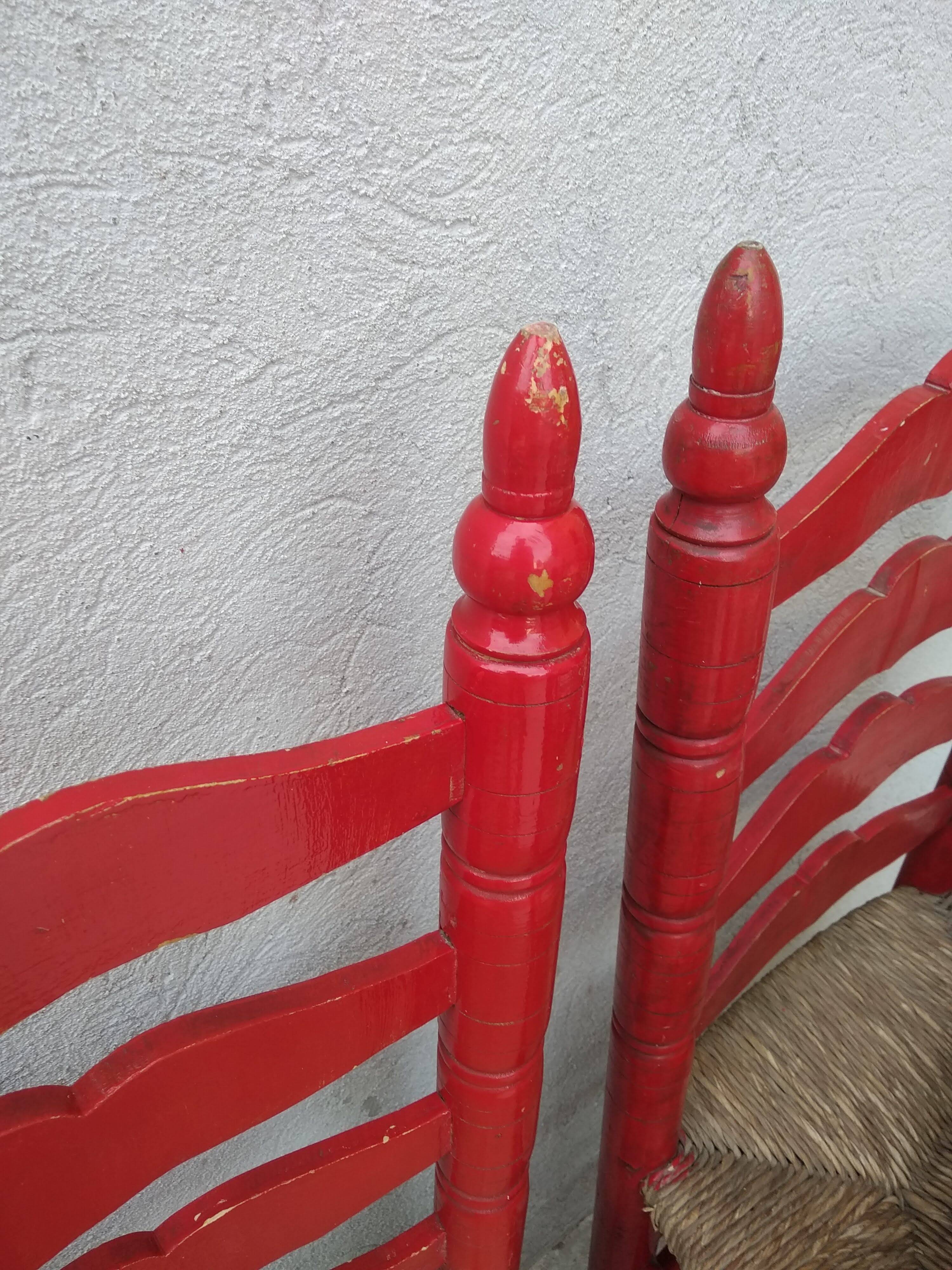 6 chaises paillées Vintage