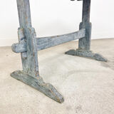 Blue painted swedish antique farmhouse table