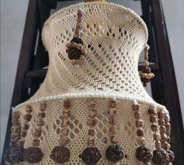 Suspension macramé années 70