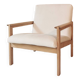 Fauteuil velours ivoire