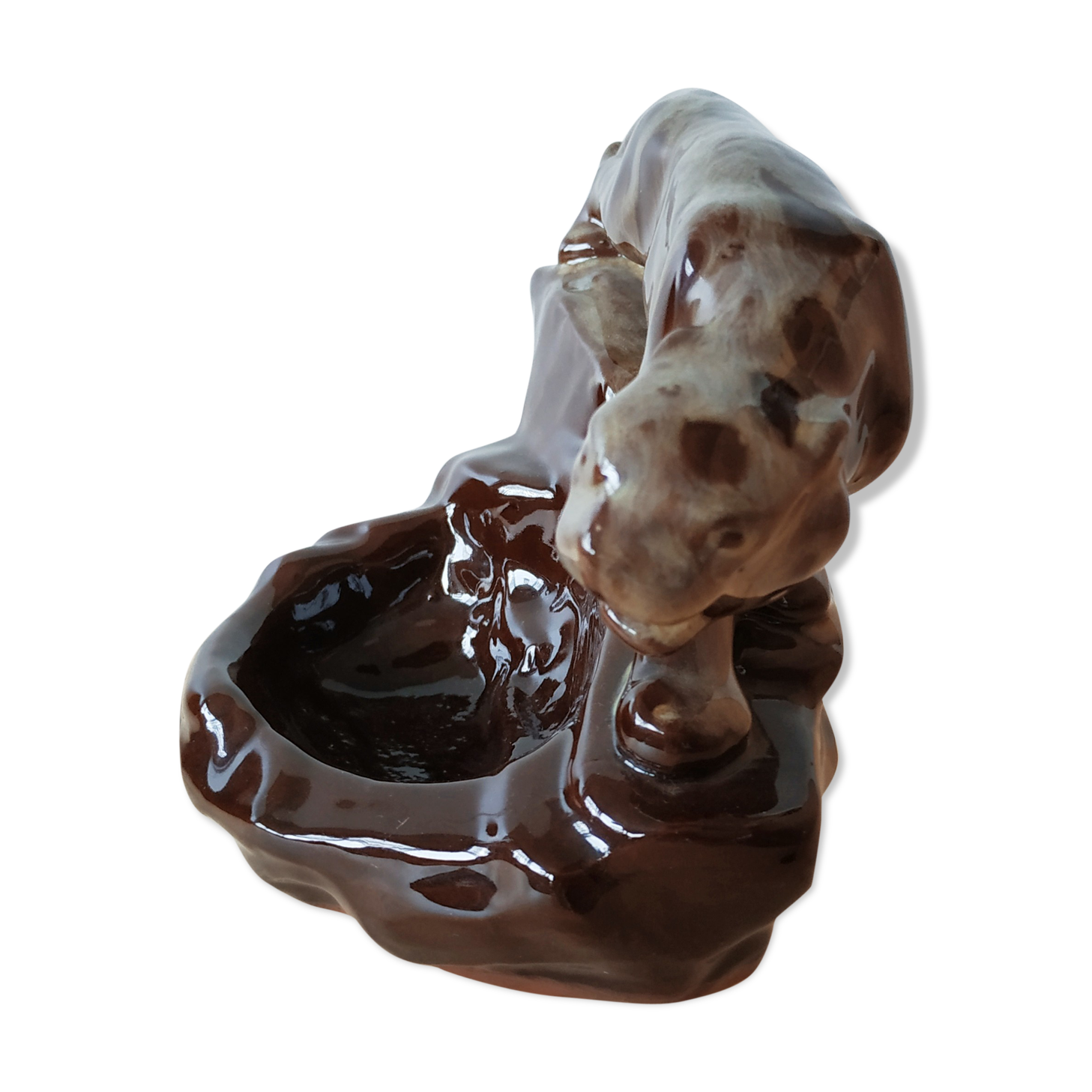 Vintage ceramic tiger ashtray