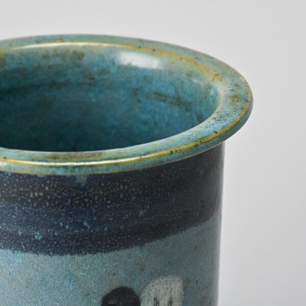 Petit pot en céramique émaillée par la poterie Menelika, circa 1950
