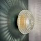 Vintage globe wall or ceiling light in molded diamond-point glass