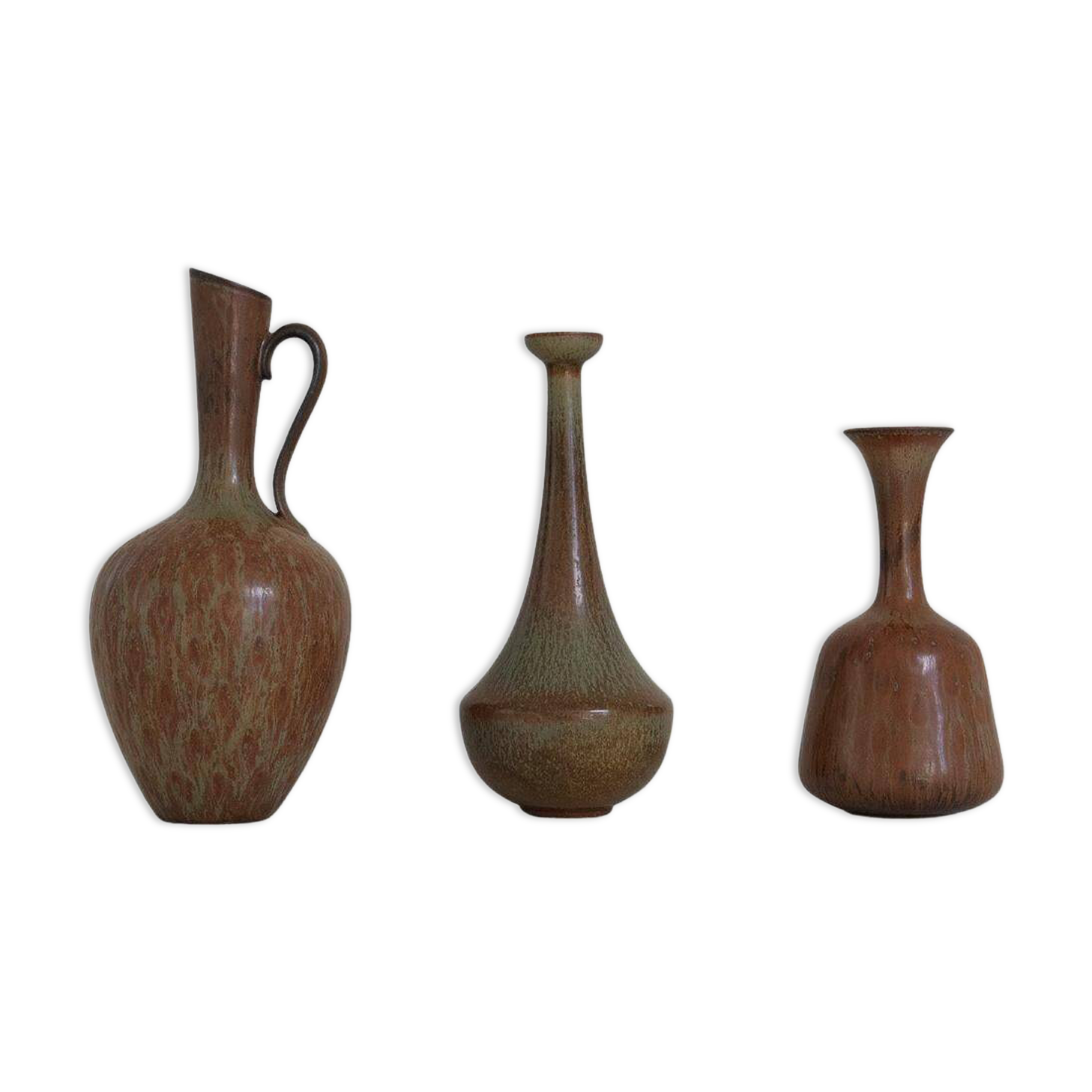 3 vase en céramique par Gunnar Nylund Rörstrand Suède, années 1950