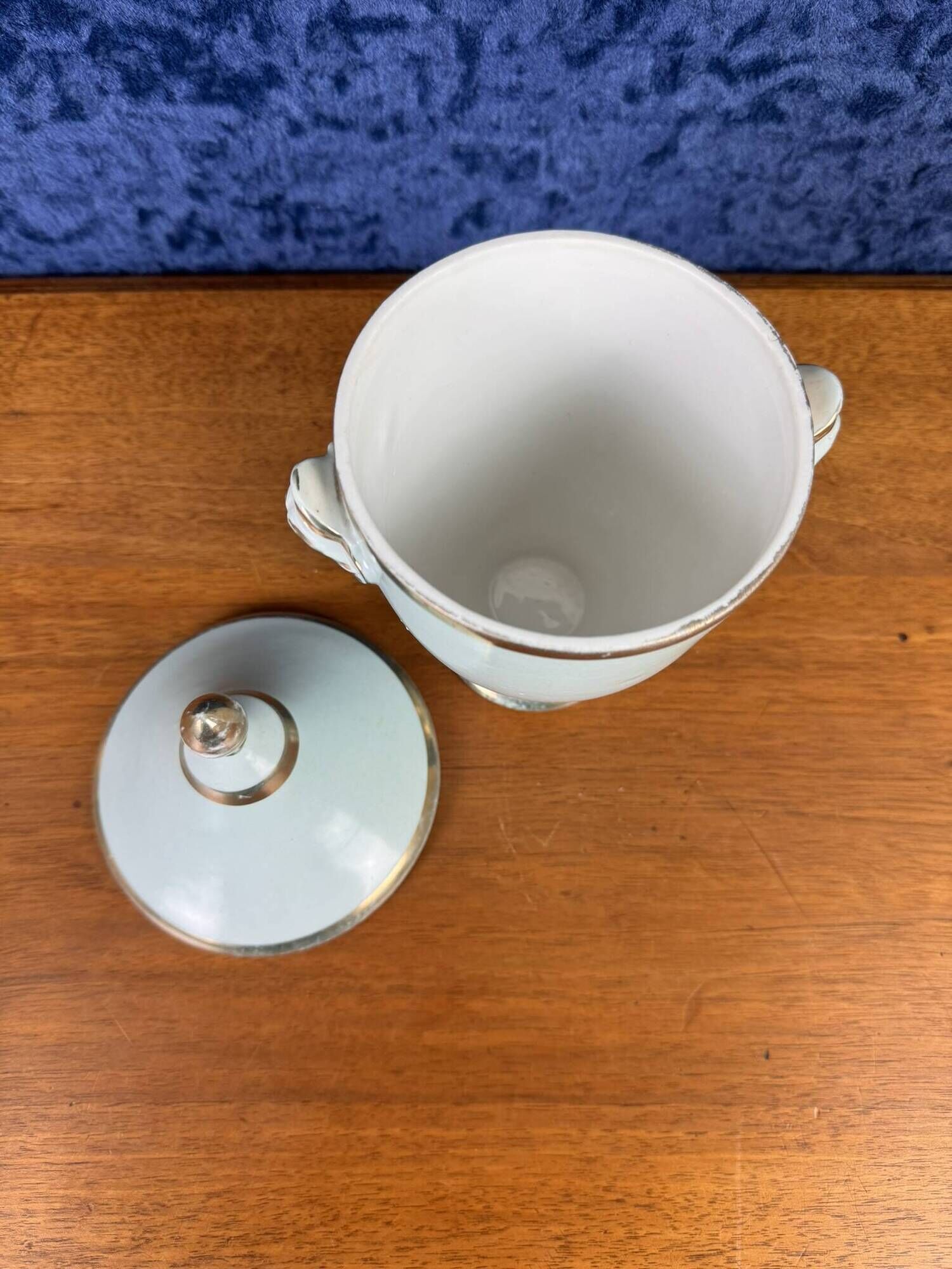 Superb Empire style drageoir in Paris porcelain from the late 19th century