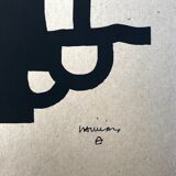 Original screenprint on tobacco paper by Eduardo CHILLIDA, Antzo II, 1985