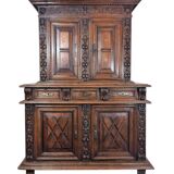 Double body sideboard, Walnut, Renaissance period, Circa 1600