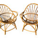 Set of 2 rattan armchairs from the 1960s, France.