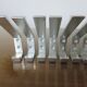 Series of 16 70s aluminium pads