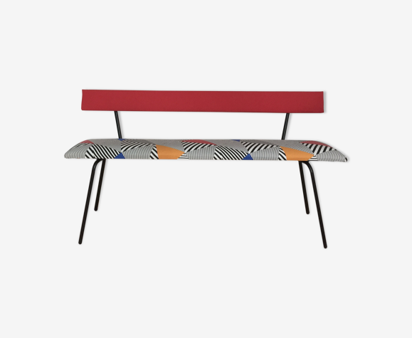 Banc tapissé type écolier