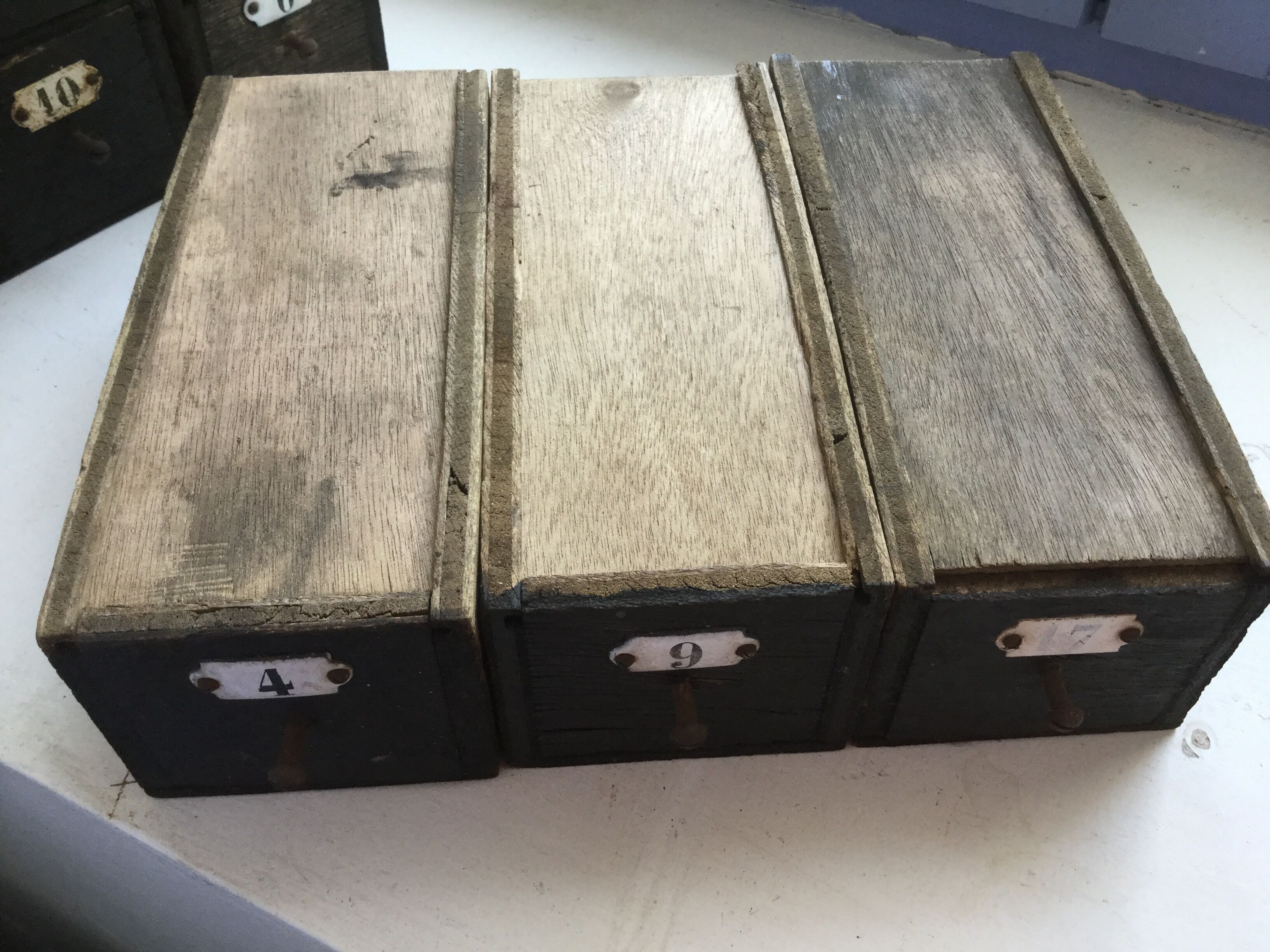 Vintage wooden boxes 50s