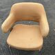 Paire de fauteuils vintage à piètement métal et tissu orange 60 70