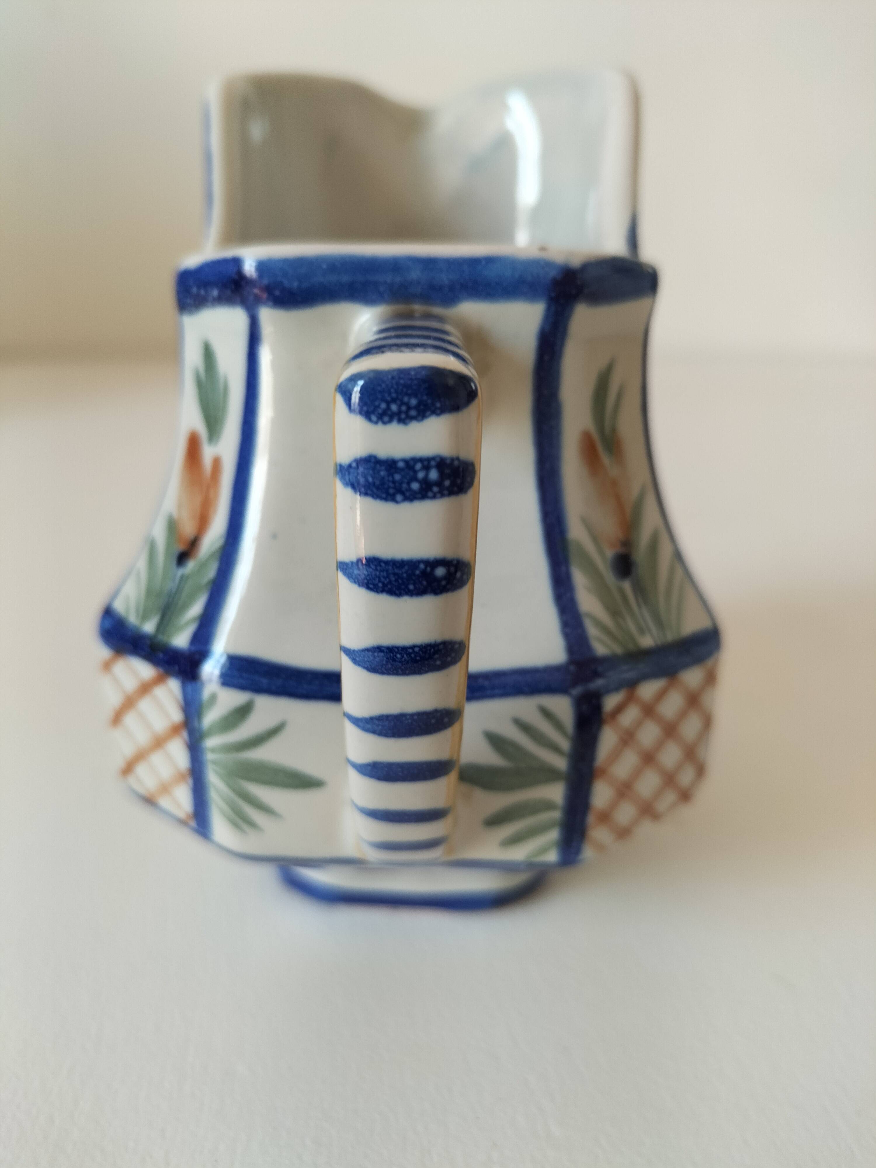 HB Quimper creamer – traditional Breton decor, hand-painted