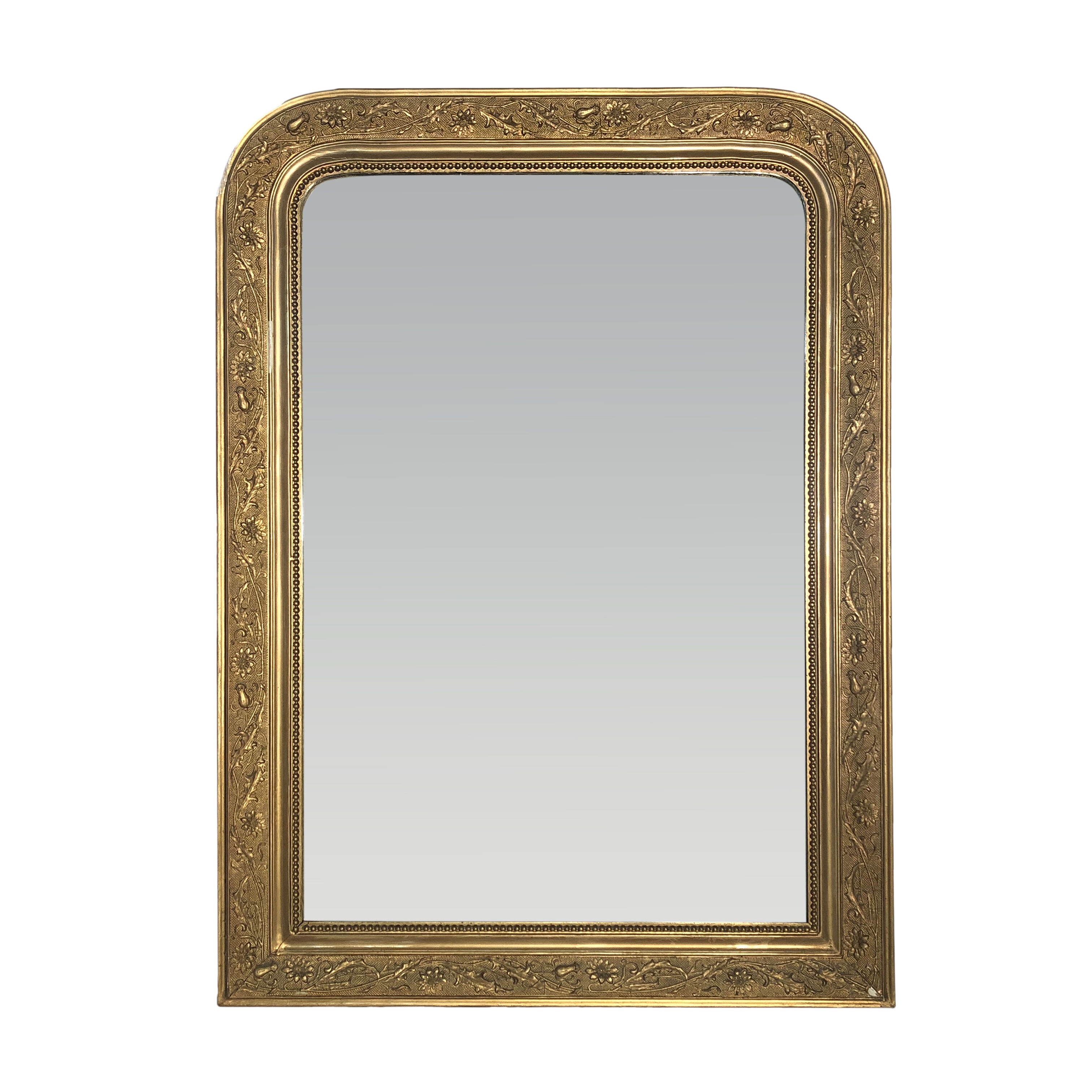 Former Louis Philippe mirror, mercury ice, 97x71cm