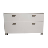 White lacquered Habitat sideboard and TV cabinet