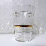 6 anciens verres granités blancs Art Déco