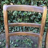 Six rustic mulched chairs