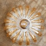 Ceiling lamp or sun wall lamp in iridescent glass