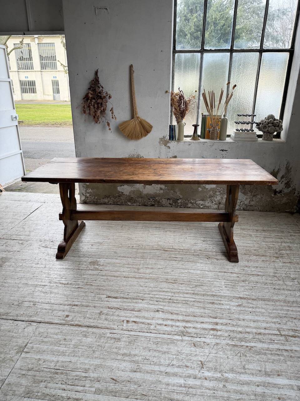 Monastery-style farmhouse table, pine, 210cm