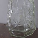Chiseled glass bottle