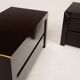 Pair of African rosewood and brass bedside tables for Fratelli Turri