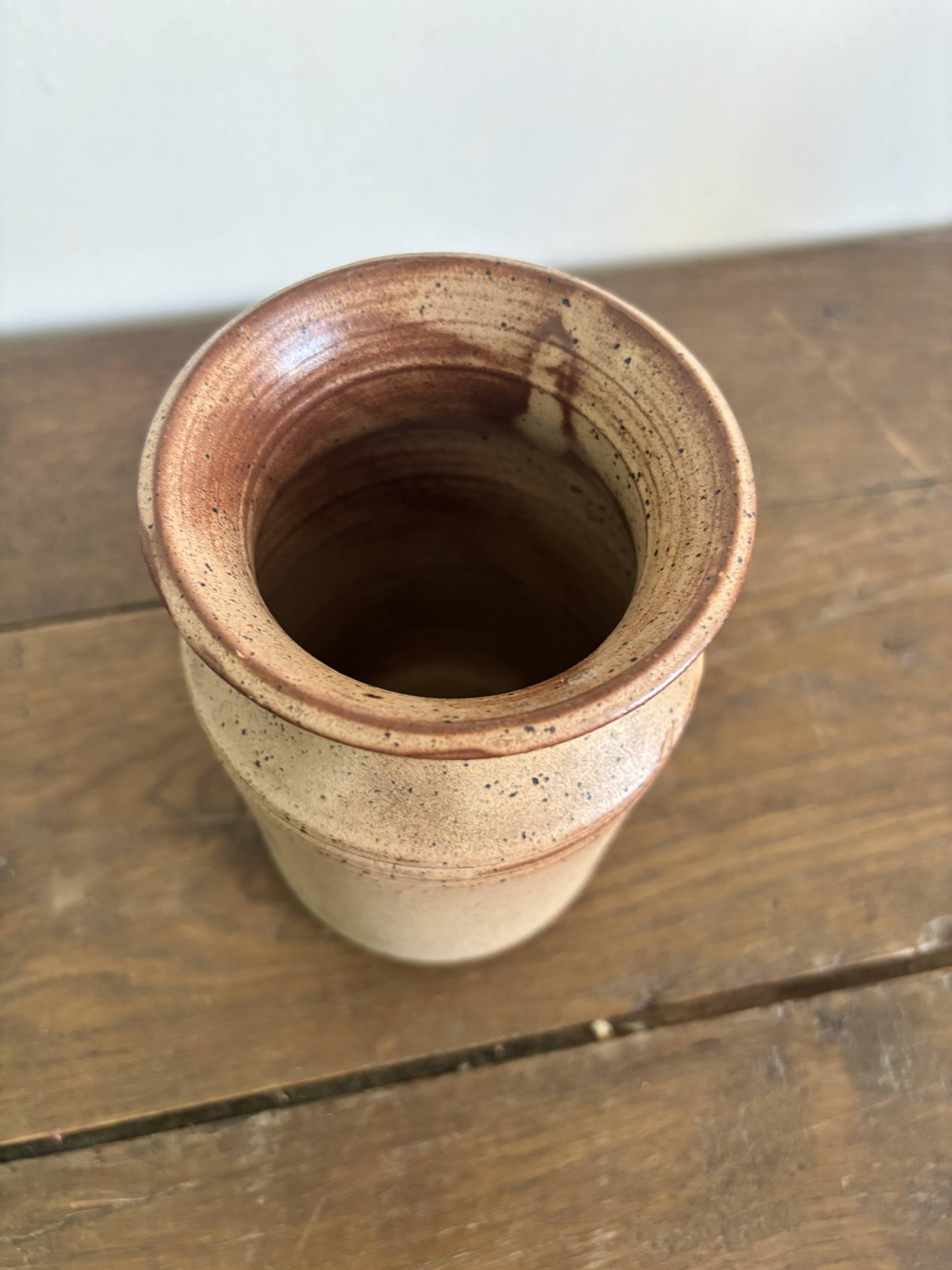 Vintage french stoneware ceramics set – mineral earth