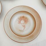 Série de 9 assiettes creuses grès de l'étang