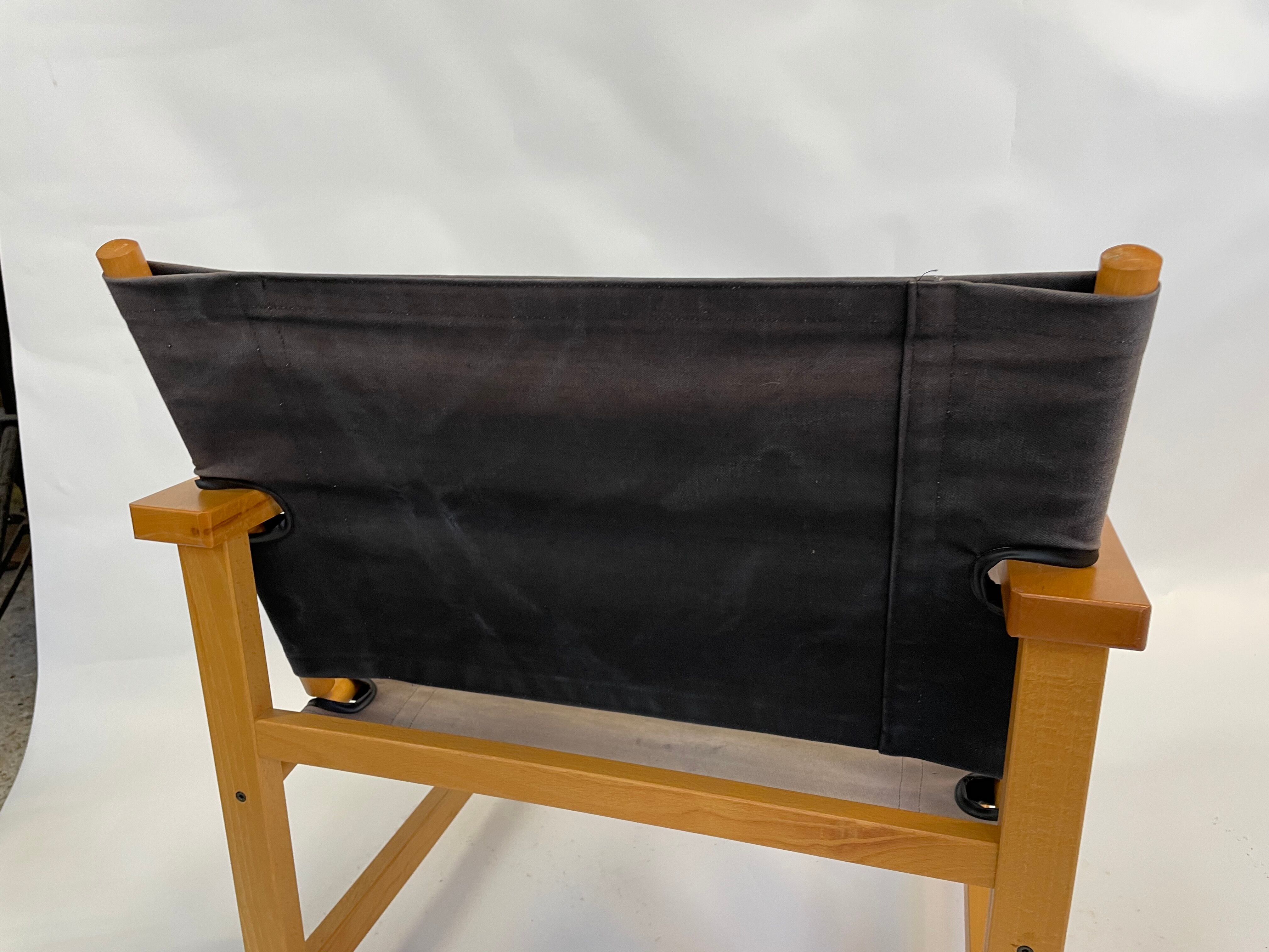 Vintage Safari Chair 1980s Hyllinge Møbler Denmark