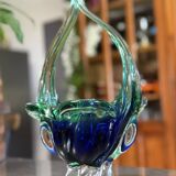 Murano: blown glass centerpiece basket