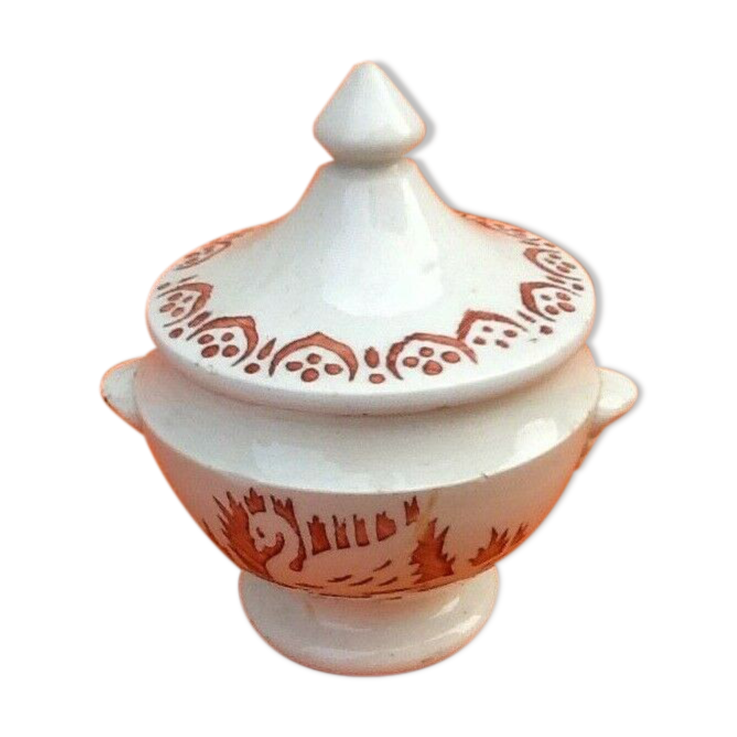 Dinette soup pot swan décor