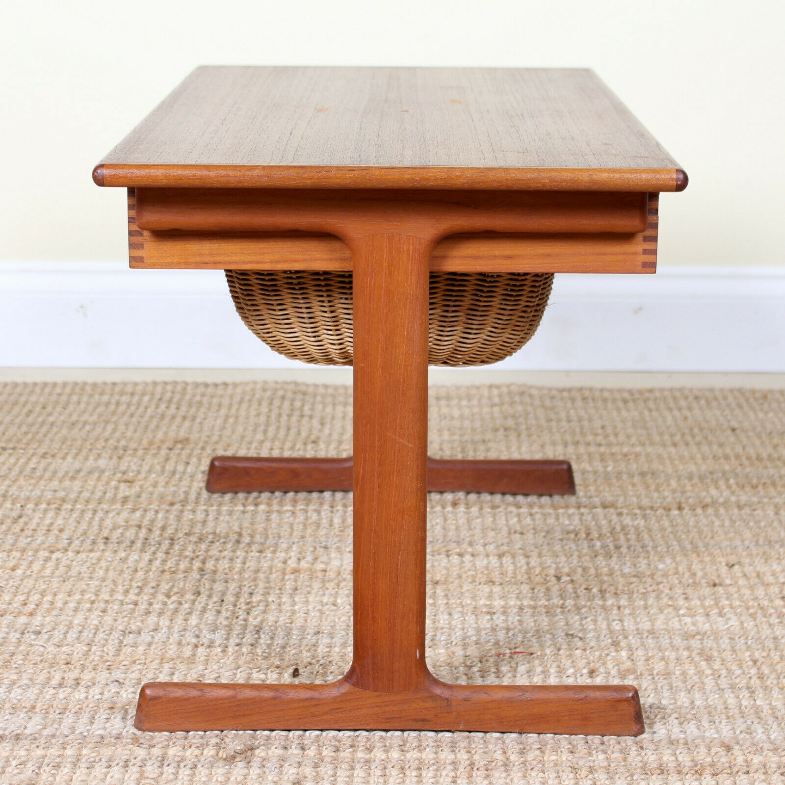 Mid twentieth century Danish teak sewing table