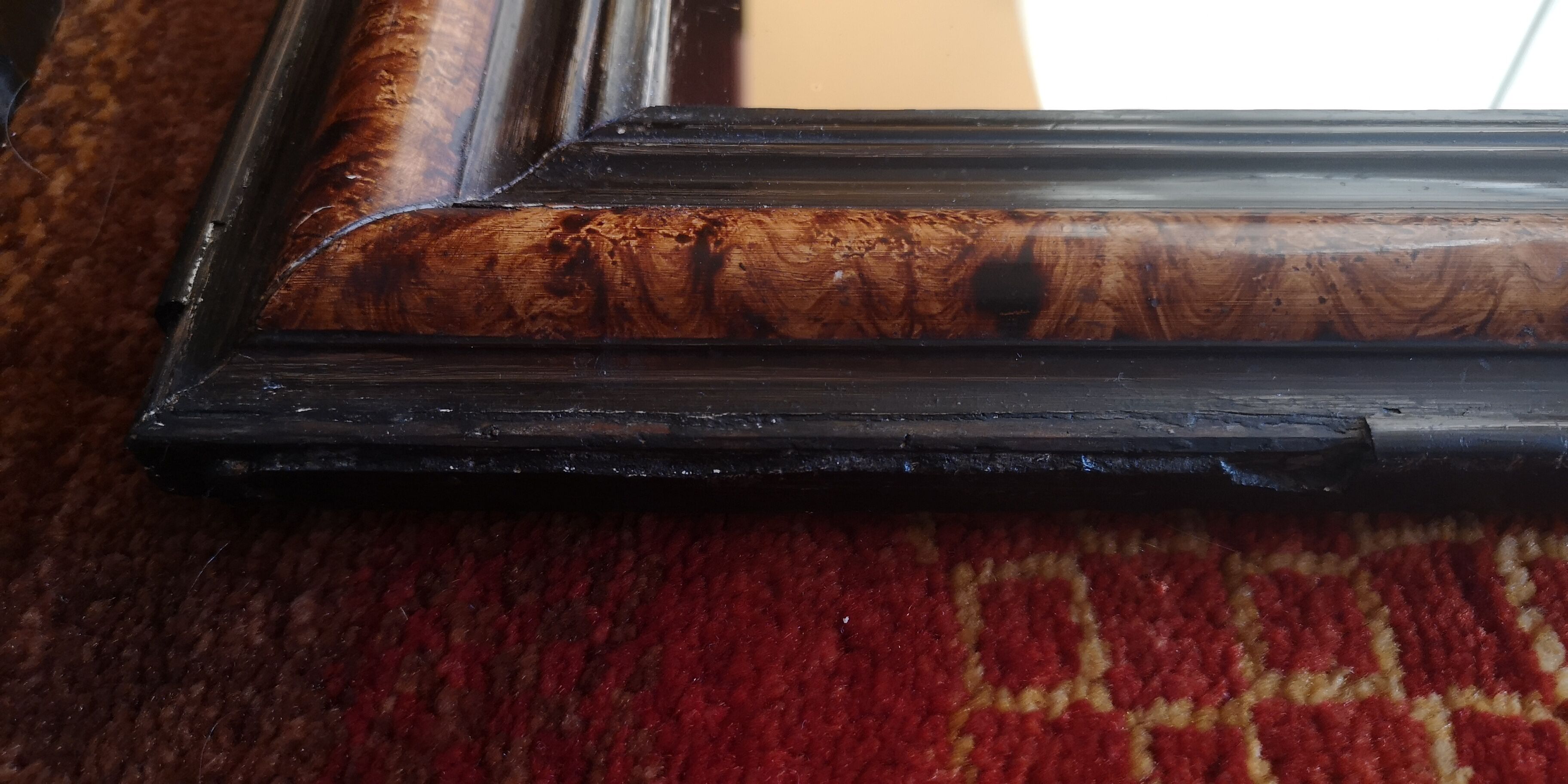 Wood mirror and stucco Louis-Philippe late 19th