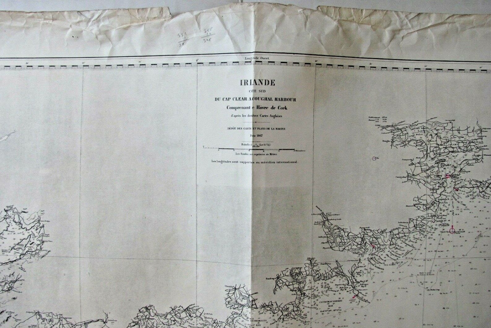 Chart - Ireland: Cape Clear Youghal Harbour Cork Baltimore Harbour