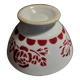 Sarreguemines earthenware bowl with red decoration, second half of the 20th century
