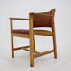 1960s Borge Mogensen Oak and Leather Desk Chair, Denmark