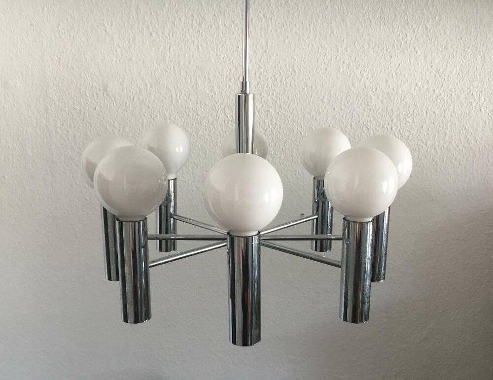 Mid-century German spatial chandelier by Hustadt Leuchten, 1960s.
