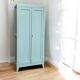 Vintage Parisian wardrobe in grey-blue green.
