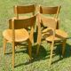 Série de 4 chaises bistrot vintage 1940